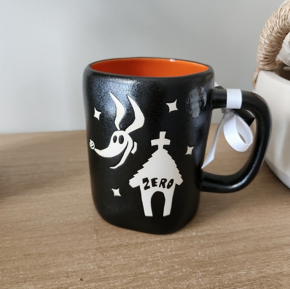 Rae Dunn Nightmare Before Christmas Zero Black and Orange Mug - Picture 1 of 8